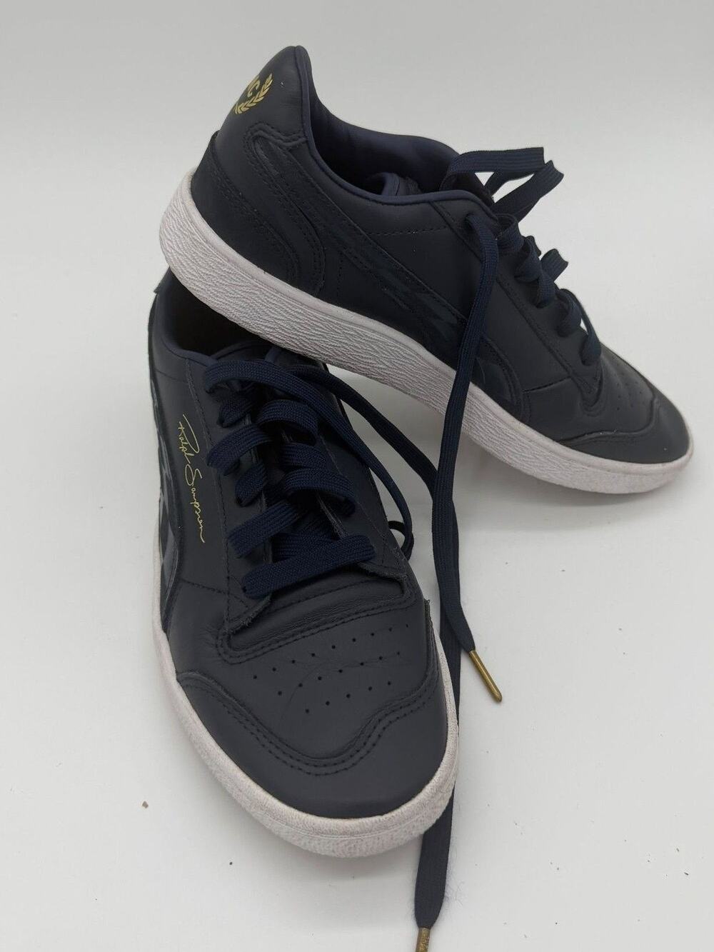 Puma Ralph Sampson TMC Shoes Mens Size 7C Blue Leather Low Top Athletic Sneakers
